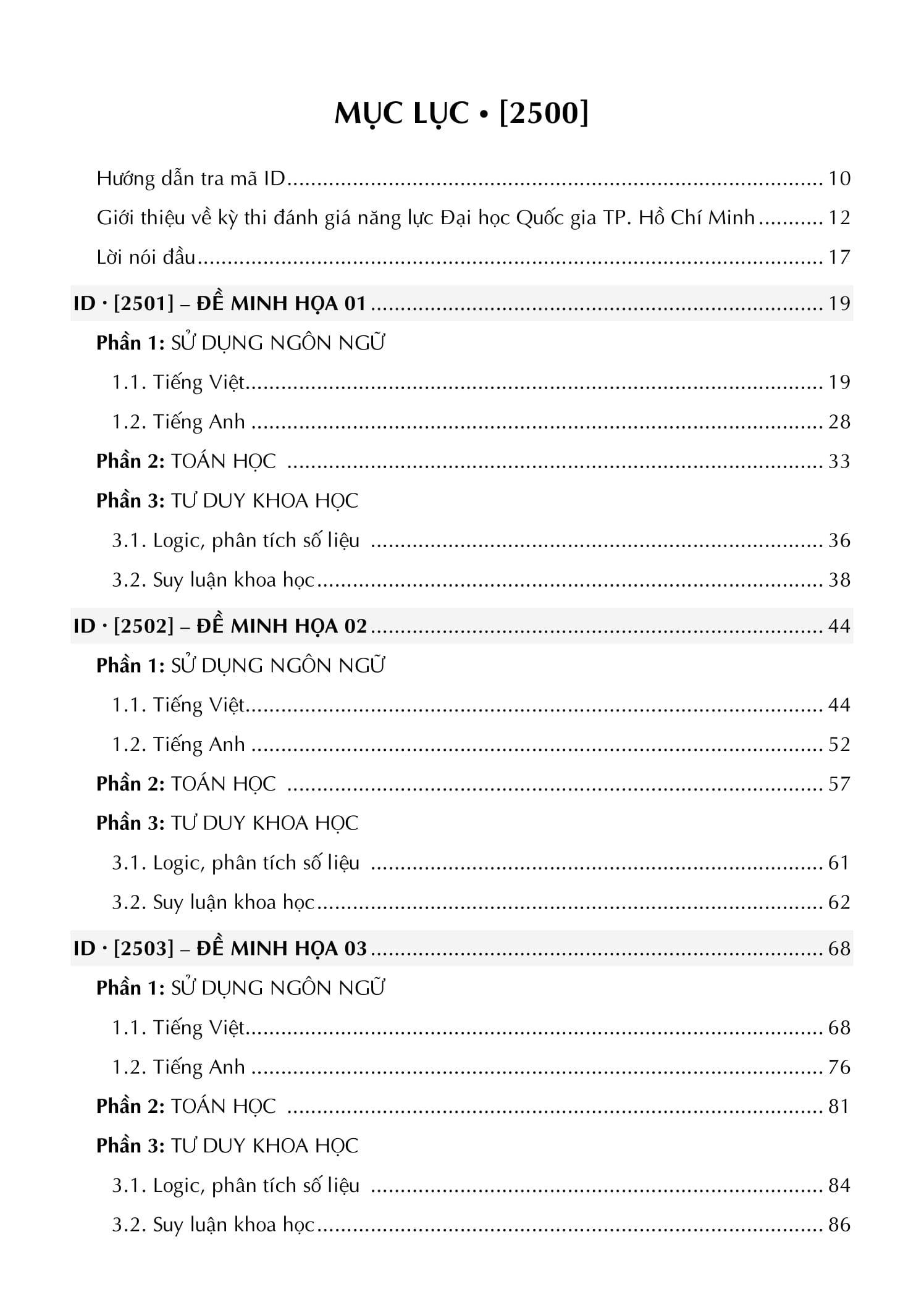 Sách - V-ACT - 25 Đề Luyện Thi Đánh Giá Năng Lực Theo Cấu Trúc Đề Của Đại Học Quốc Gia TP. Hồ Chí Minh - ảnh 4