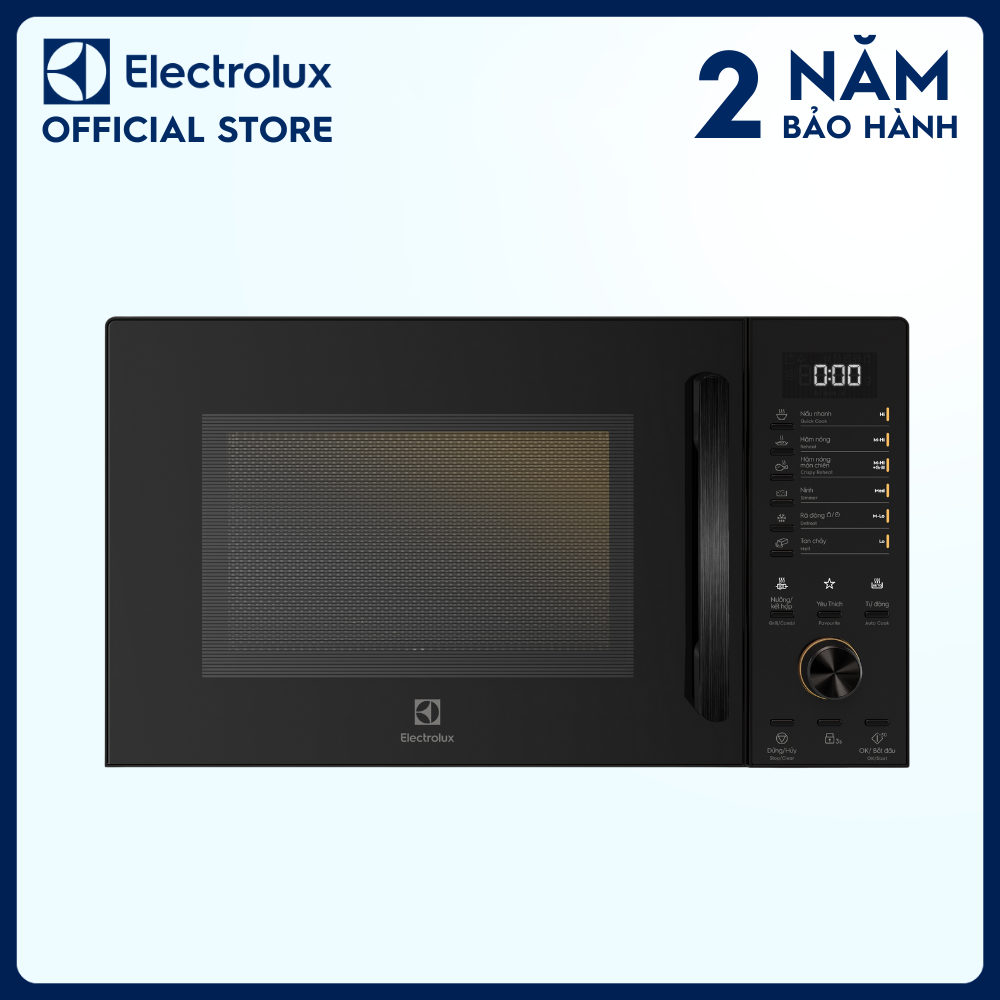 Lò vi sóng để bàn Electrolux EMG23D22B tích hợp nướng đối lưu 23L UltimateTaste 500, 10 chương trình cài sẵn [Hàng chính hãng]