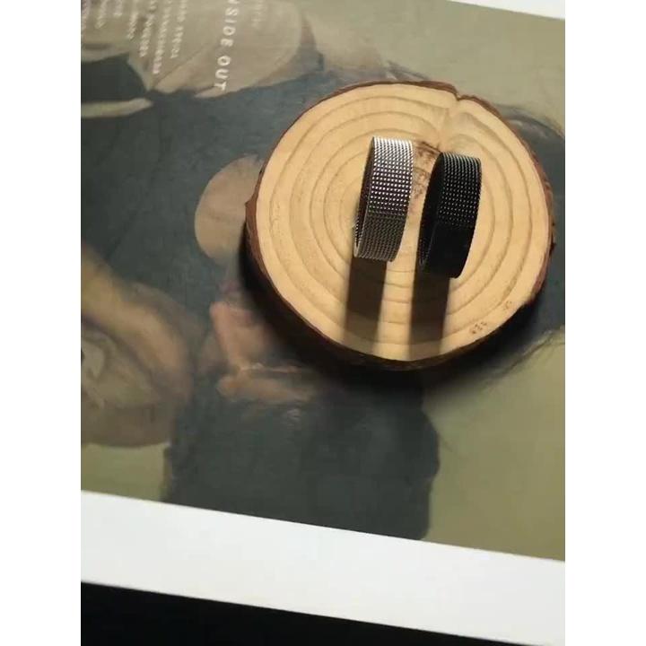 Nhẫn Nam Nữ Xích Elas Ring Phong Cách Hiphop Màu Đen Bạc Đẹp Cao Cấp - Nhẫn Chất liệu Titan Không Gỉ - Elas Ring -CamCam