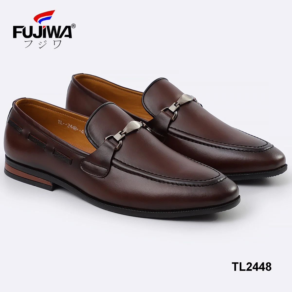 Giày Tây Da Bò Nam FUJIWA - TL2448. Đế Cao 4cm. Da Bò Thật Cao Cấp Nguyên Miếng. Có Size:  38 và 43