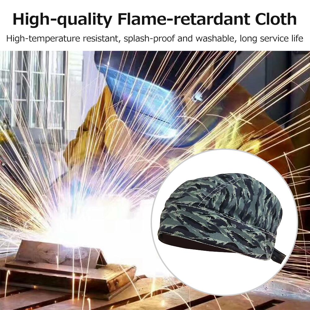 Flame-retardant Cloth Welding Cap Flame-retardant Anti-hot Anti-splash Heat Insulation Breathable Washable Welding Cap