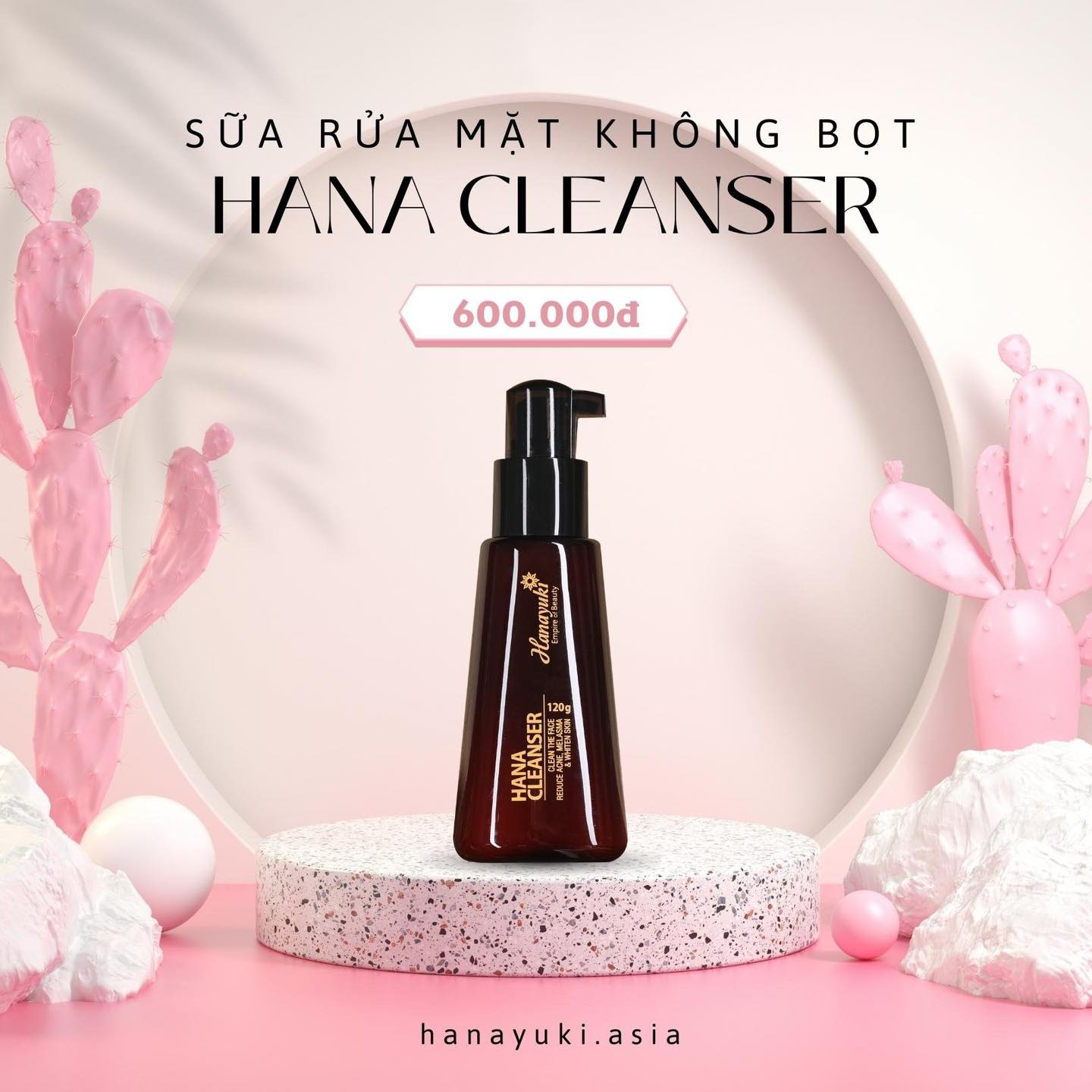 Sữa Rửa Mặt Hanayuki Dịu Nhẹ Không Bọt - Hanayuki Chính Hãng