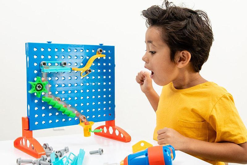 Learning Resources Đồ chơi máy khoan sáng tạo thiết kế mê cung - Design &amp; Drill Marble Maze