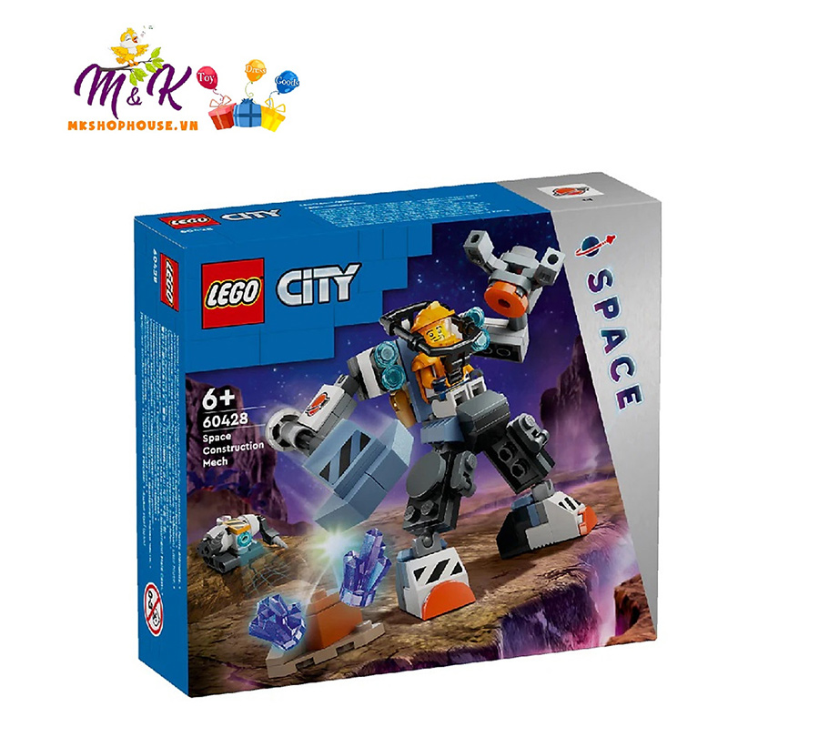 Đồ chơi lắp ráp LEGO CITY 60428 Rô bốt xây dựng trong không gian (140 chi tiết)