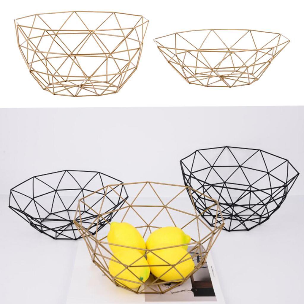 Metal Wire Fruit Snacks Basket Stand for Kitchen -Size S