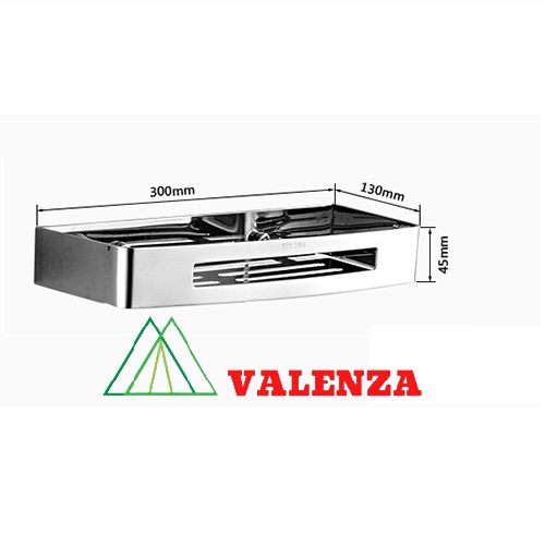 Kệ dầu gội sữa tắm Valenza inox sus304 1 tầng kệ inox nhà tắm Valenza KVH01