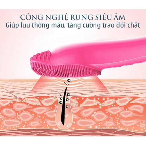 Máy Rửa Mặt Và Massage Nâng Cơ Nikio NK-120 - Tay Cầm Dài Dễ Rửa Sạch Bụi Bẩn Hơn - Sóng Siêu Âm Giúp Làm Sạch Sâu Da, Mát Xa Thư Giãn, Trẻ Hóa Làn Da, Chống Nước IPX7, Siêu Nhỏ Gọn - Phù Hợp Mọi Loại Da