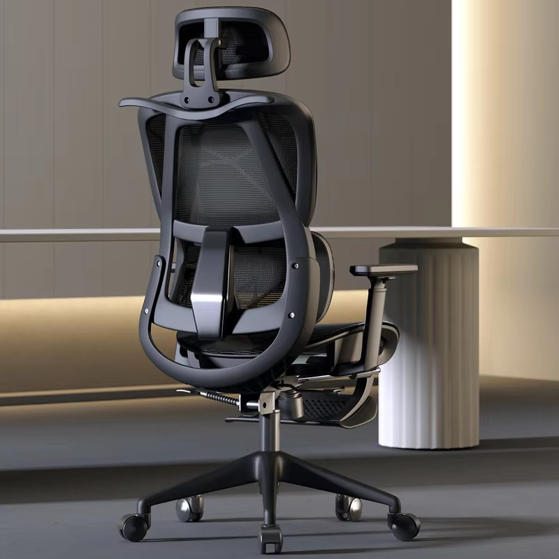 Office Furniture with Tilt Lock and Lumbar Support, Adjustable Arms, With Footrest. Nội thất văn phòng có khóa nghiêng và hỗ trợ thắt lưng, tay vịn có thể điều chỉnh, có chỗ để chân