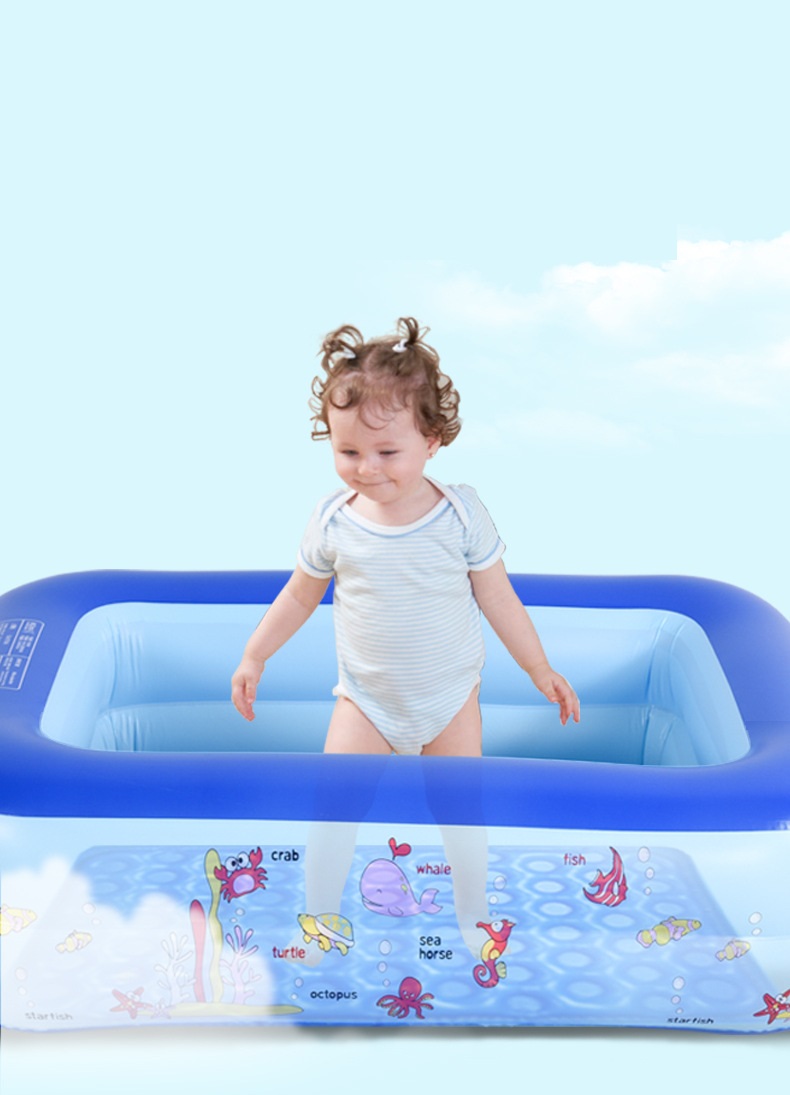 Bể Bơi Phao 3 Tầng Chữ Nhật Cho Bé Size 180*135*60cm