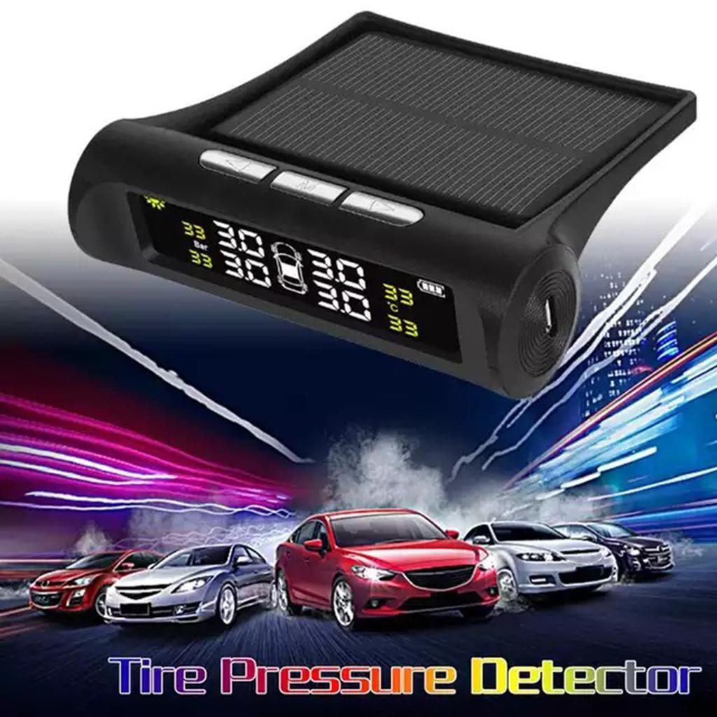 Solar Car Tire Pressure Monitor Tyre Detection External Sensor