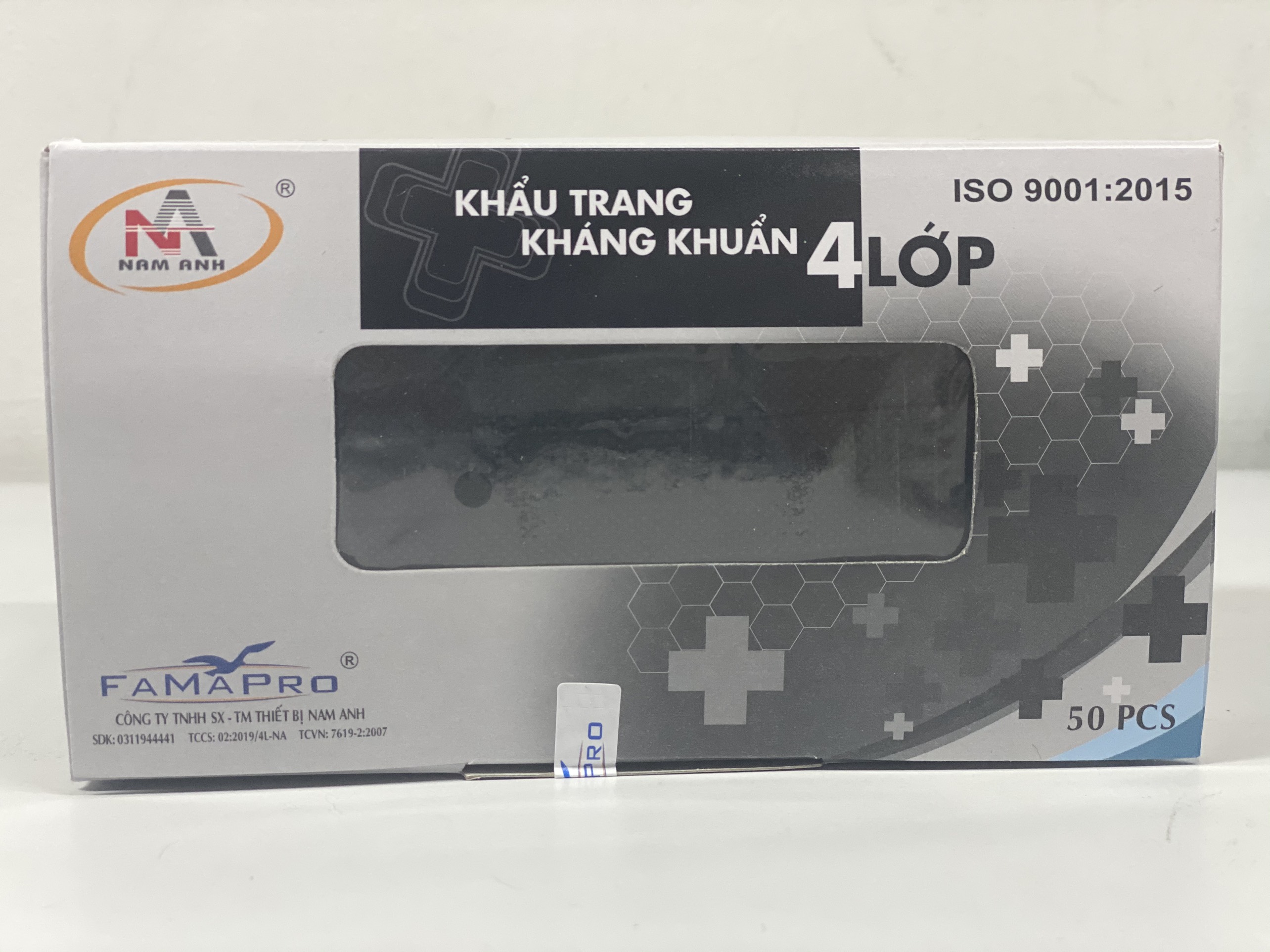 Khẩu Trang Y Tế 4 Lớp Nam Anh (Hộp 50 Cái - Màu Đen)