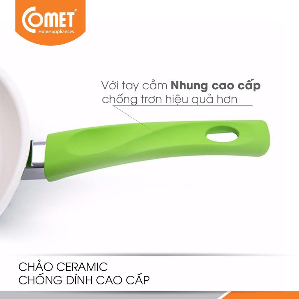 Combo 02 chảo chống dính Ceramic COMET - CH11-22&amp;26 - Màu Ngẫu Nhiên - Hàng Chính Hãng