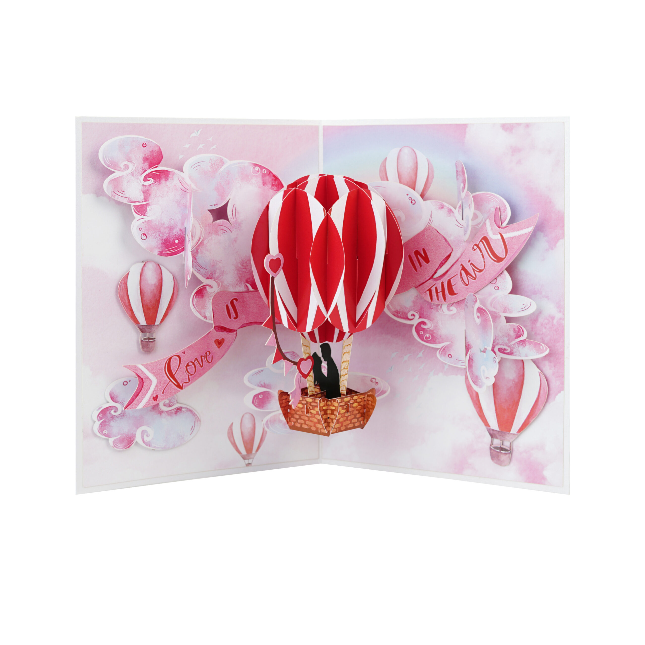 L23-  Thiệp 3D Khinh Khí Cầu Tình Yêu – Love in The Air – Pop Up Card Viethands Giftshop