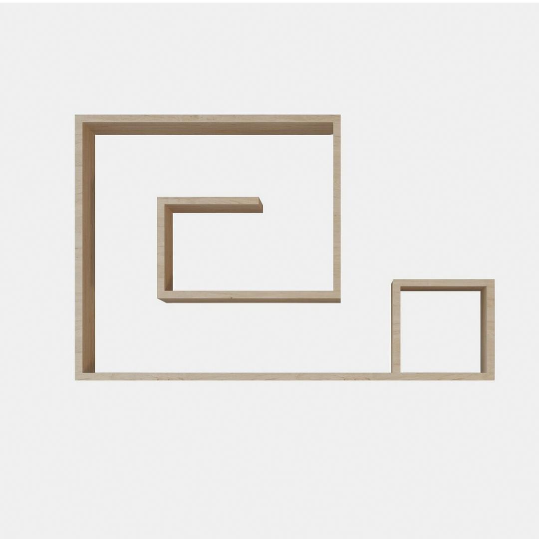 Kệ gỗ trưng bày kiểu dáng thanh lịch SMLIFE Wonhyo