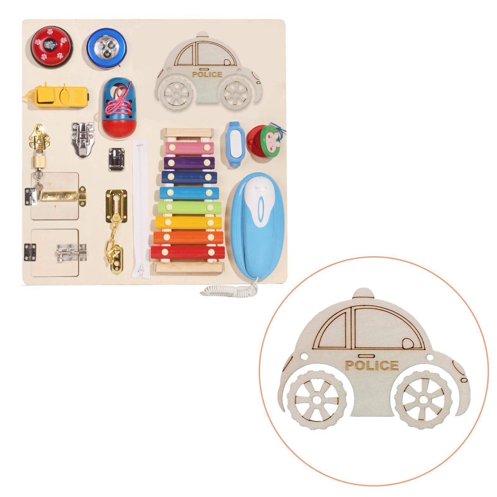Sensory Board Accessories Car Cognition Toy Game for Kids Boy Birthday Gifts