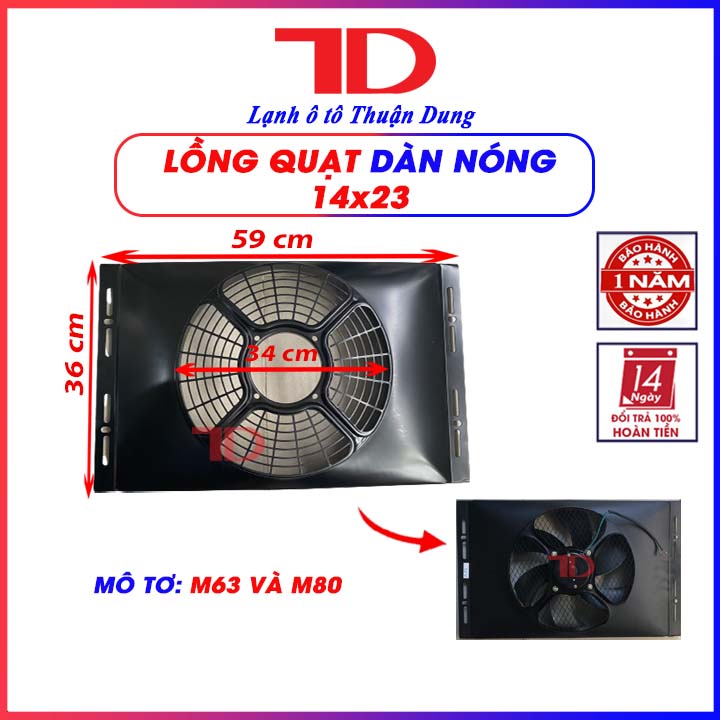 Mô tơ và lồng quạt dàn nóng ô tô M60 120W loại 12V - Vật Tư Điện Lạnh Ô Tô Thuận Dung