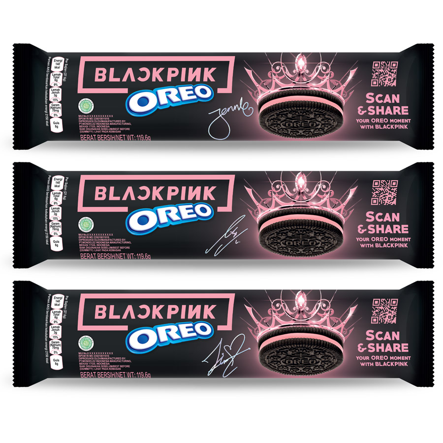 [Limited Edition] Combo 3 thanh Bánh quy OREO BLACKPINK Black version 3x119.6g