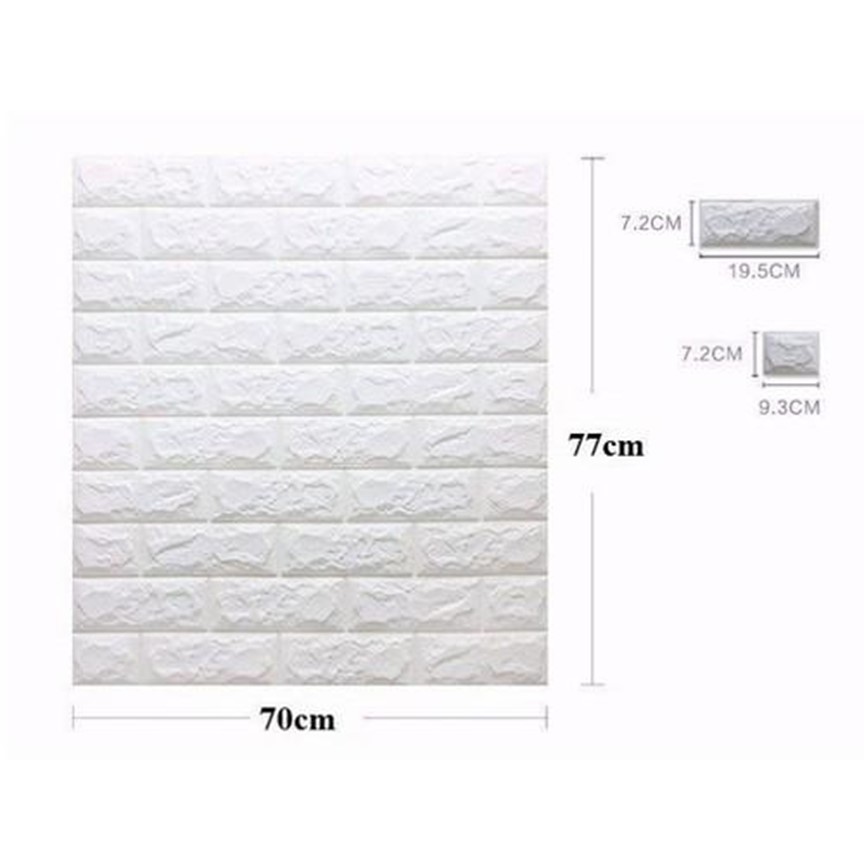 Xốp Dán Tường Giả Gạch 3D 70X77cm 3mm  ( 1 Tấm )