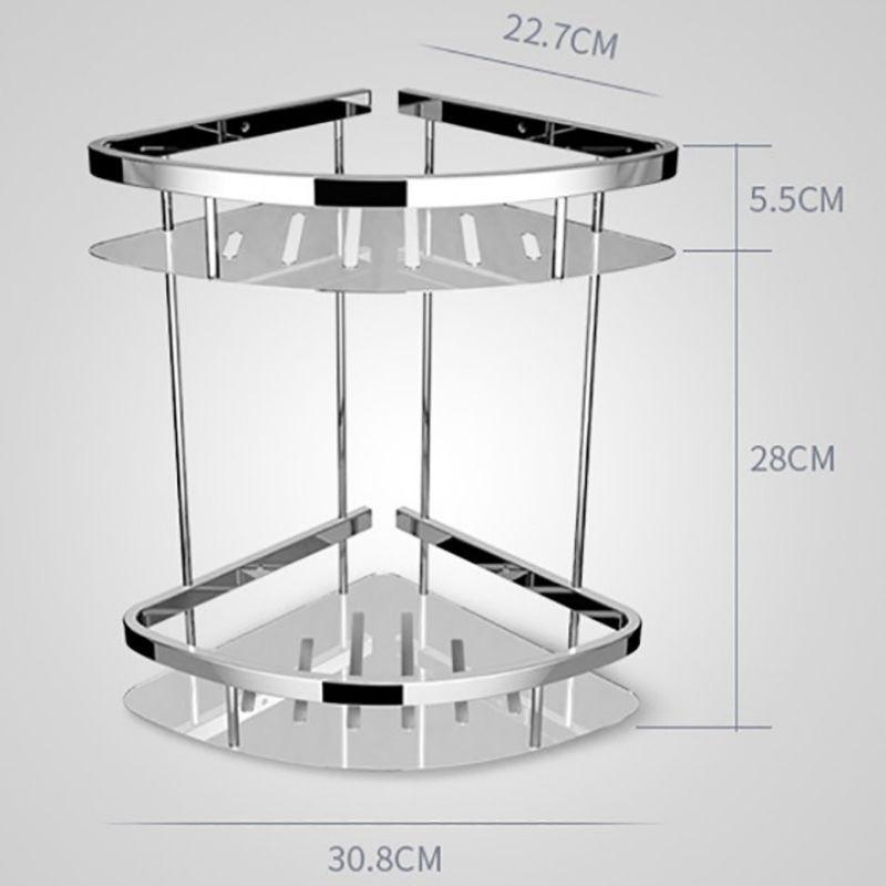 Giá inox 2 tầng để đồ nhà tắm