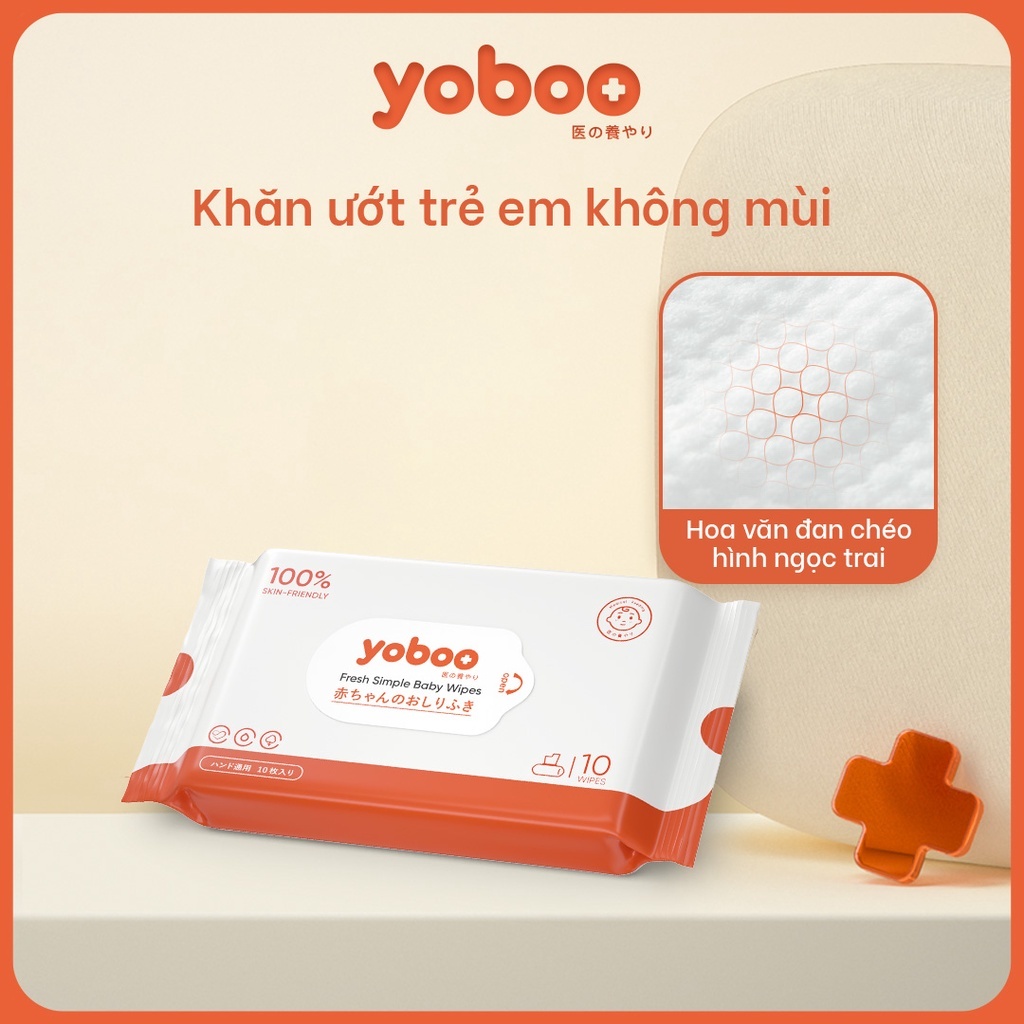 [QUÀ TẶNG] 10 Gói khăn giấy ướt cho bé gói 10 tờ Yoboo YB-078 dịu nhẹ, không chứa cồn và hương liệu, an toàn khi sử dụng