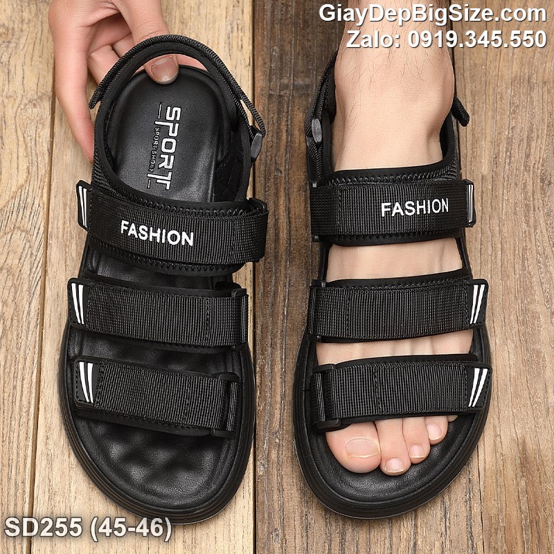 Giày xăng đan vải dù, dép quai hậu cỡ lớn 45 46 47 48 cho nam cao to chân ú bè. Big size sandals for wide feet