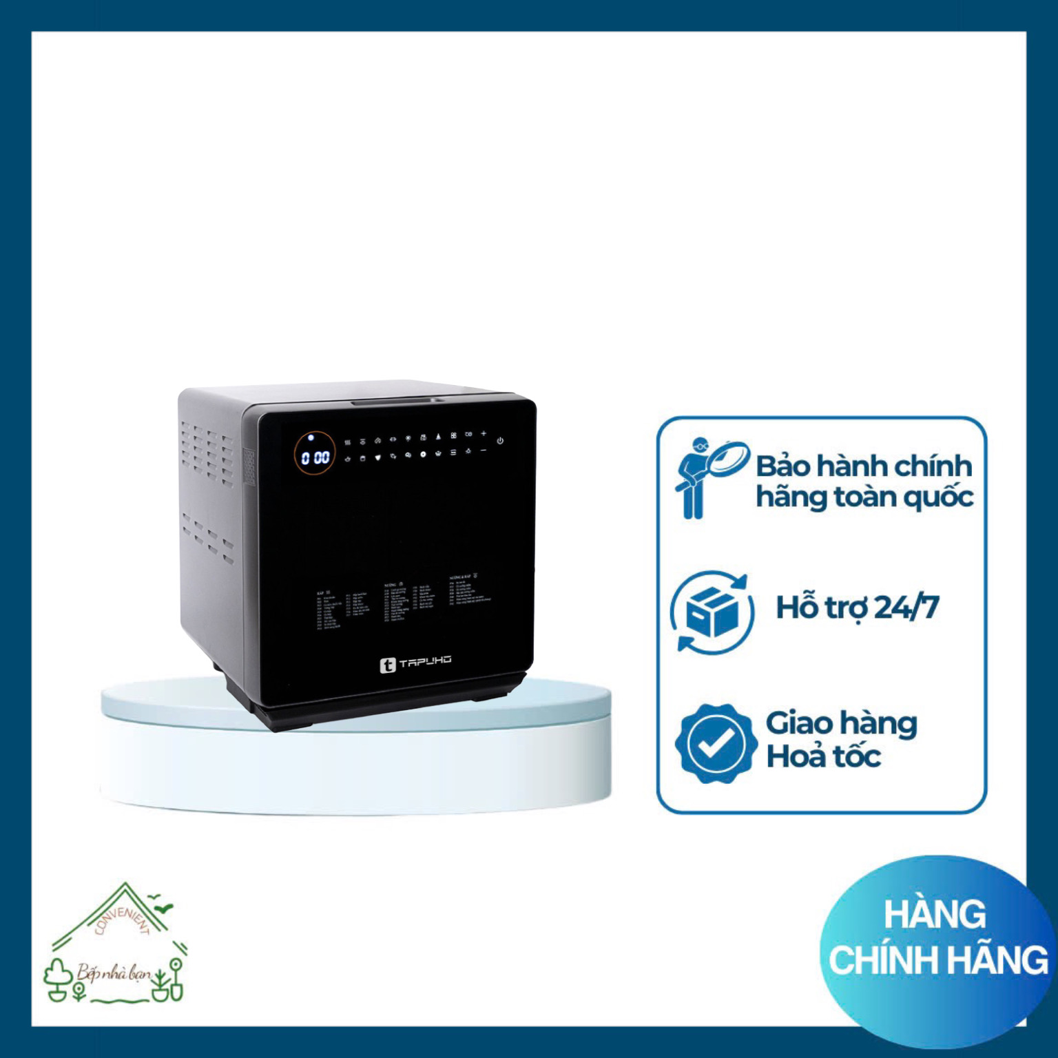Nồi Chiên Hơi Nước TAPUHO TSF16 Dung Tích 16L 60 Chương Trình Nấu Công suất 1000W - 1800W Bảo Hành 24 Tháng- Hàng Chính Hãng