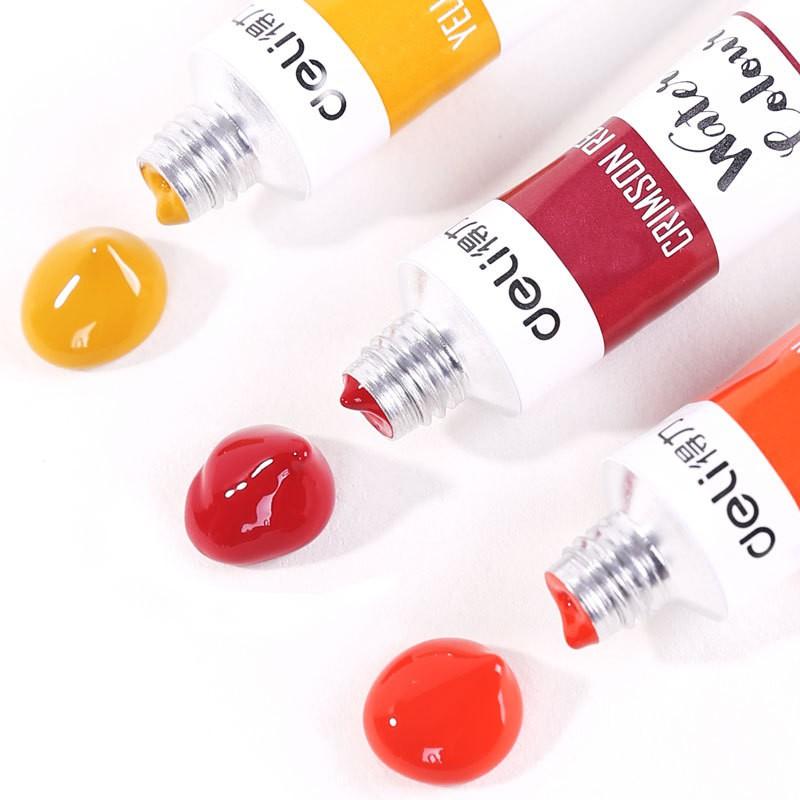 Màu nước dạng tuýp 12ml 12/18/24/36 màu Watercolor cao cấp cho học sinh
