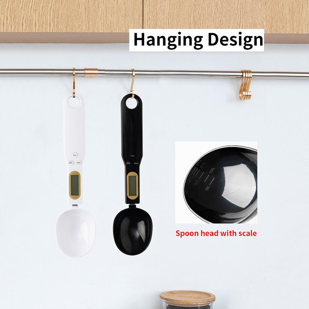 Digital Spoon Scale for Kitchen 500g/ 0.1g High Precision Portable Electronic Mini Scales LCD Display Unit Switchable/ Data Lock/ Tare Function Food Cooking Baking Scales