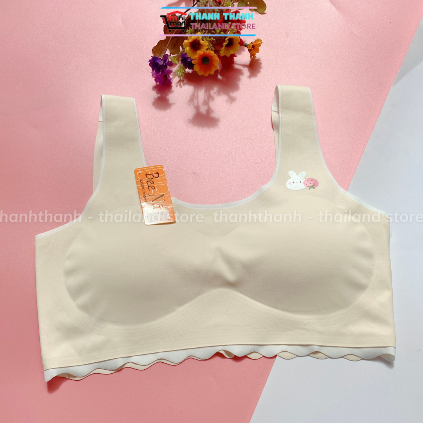 Áo ngực bra su học sinh BeeNa 2106 không gọng mút nhẹ, co giản thoải mái