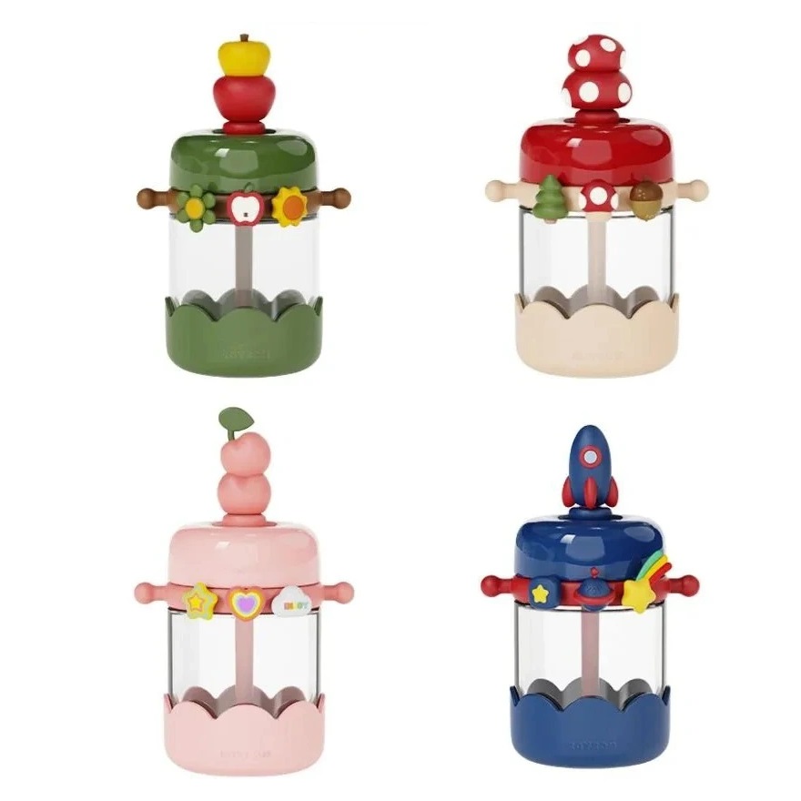 Bình uống nước tritan cho bé Zoyzoii E6 Nature Paradise Cup, bình nước thể thao cao cấp - Hàng chính hãng
