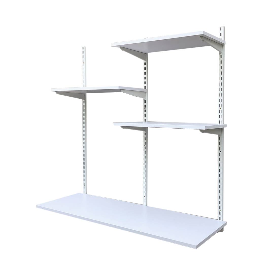 Kệ Ray Tường SMLIFE Railshelf Kiêm Bàn Làm Việc RTH120 - Kệ Treo Tường Tùy Biến Kích Thước &amp; Vị Trí Hiện Đại Cho Căn Hộ Nhỏ