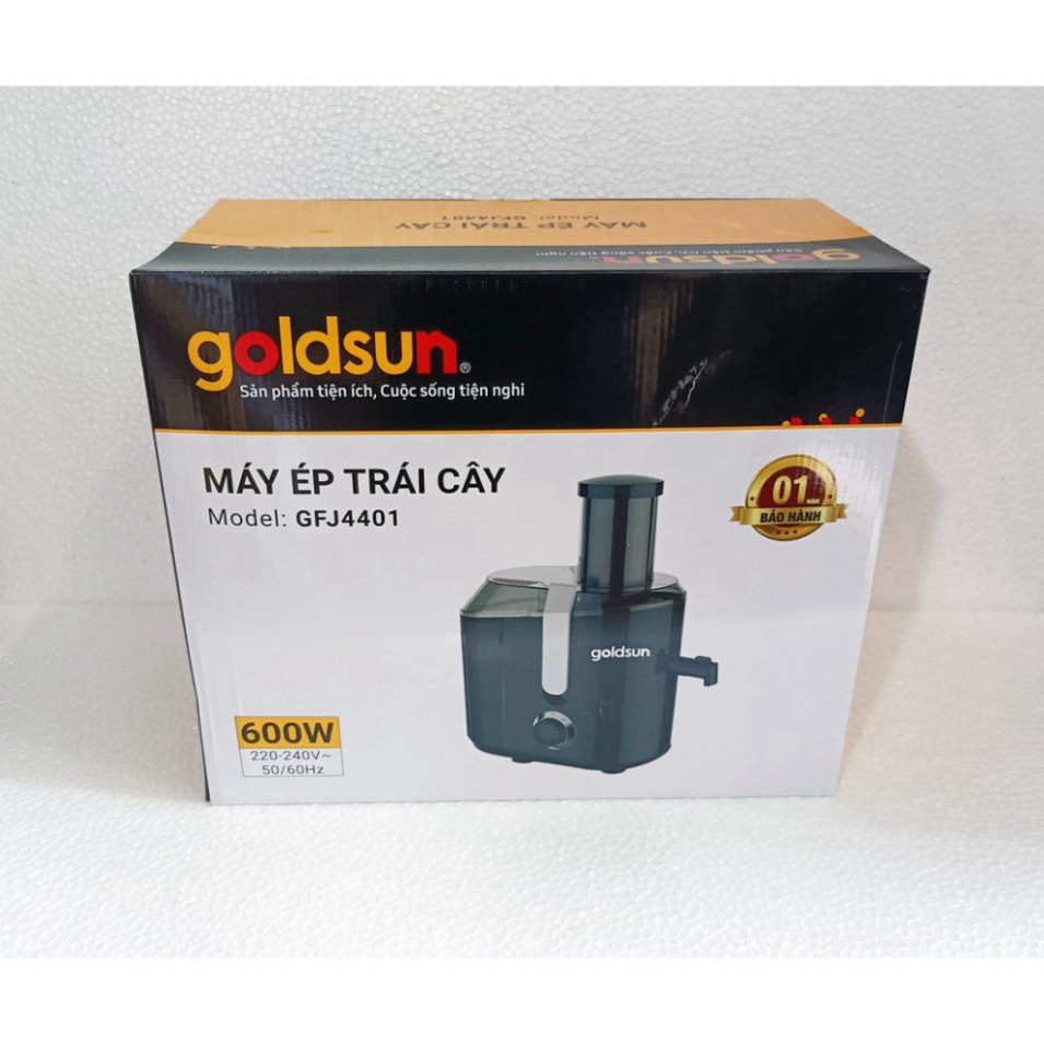 Máy ép trái cây ép chậm Goldsun GFJ4401 công suất 600W lưỡi dao inox chống han gỉ, bảo vệ quá tải - Hàng chính hãng Goldsun