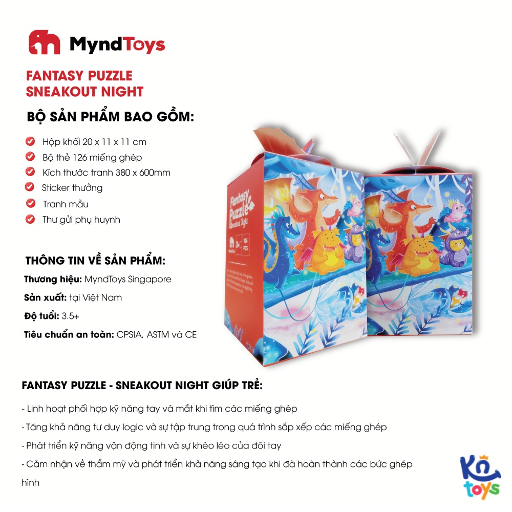 Đồ Chơi Xếp Hình MyndToys - Fantasy Puzzle (126 mảnh ghép cho Bé Từ 3 Tuổi)