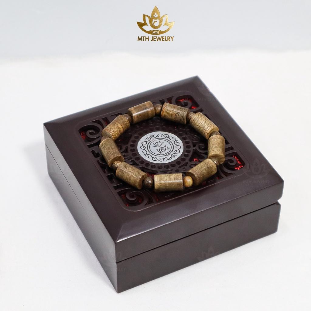 Vòng Tay Trầm Hương Cao Cấp Mộc Trầm Hương Trụ Trúc Size 10mm Trầm Tốc Việt Tự Nhiên - Mùi Dịu Nhẹ
