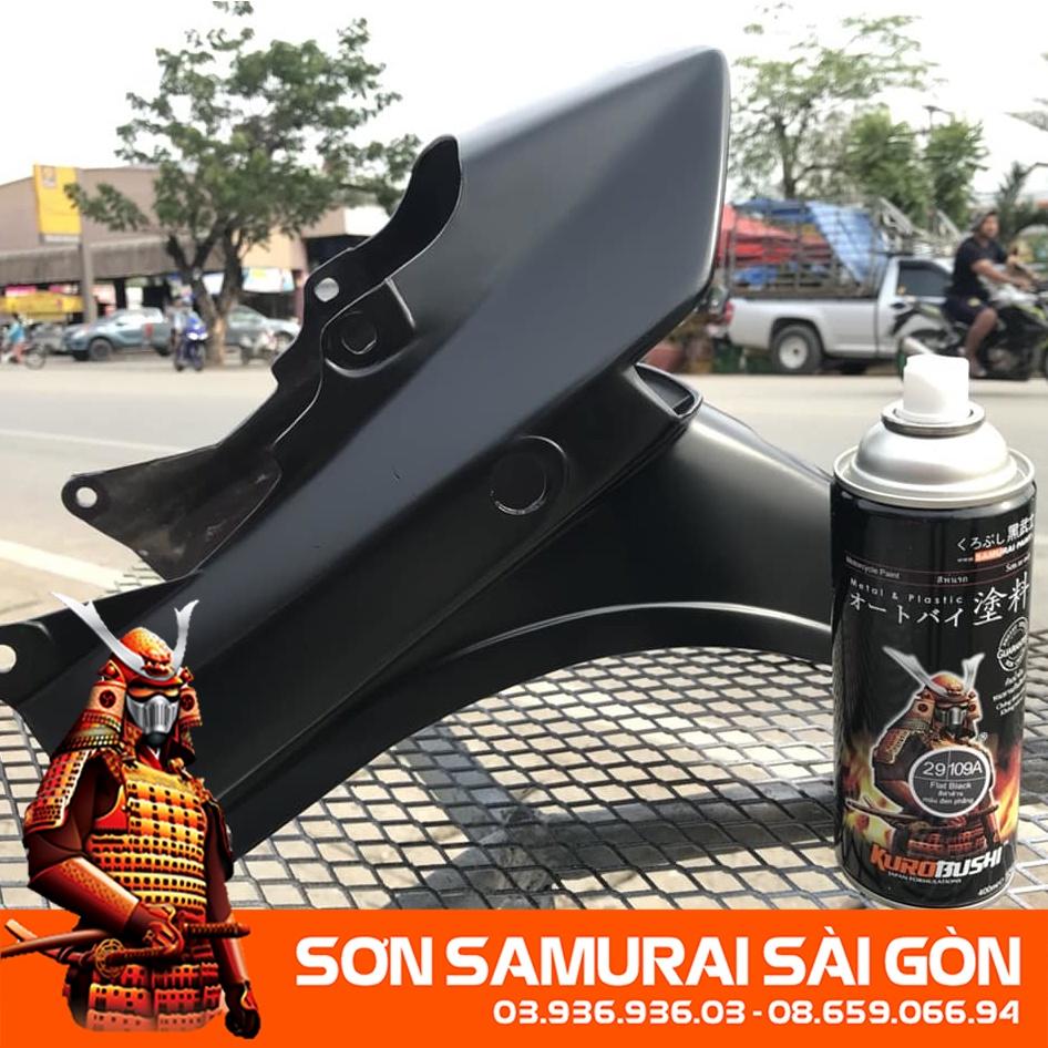 Combo Sơn SAMURAI Đen nhám/mờ 109A chính hãng - Sơn phun xe may SAMURAI SÀI GÒN