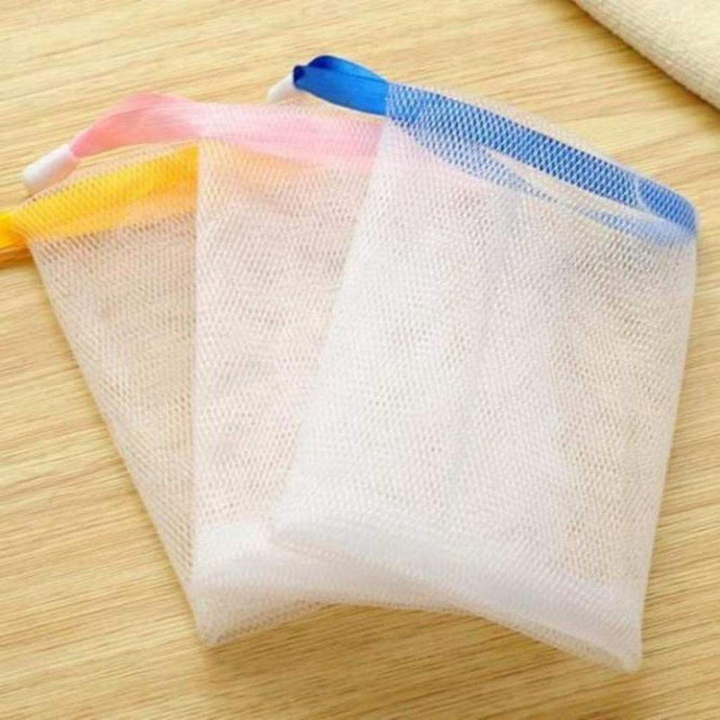 Túi tạo bọt - túi đựng xà bông cục có dây rút, túi đựng xà phòng