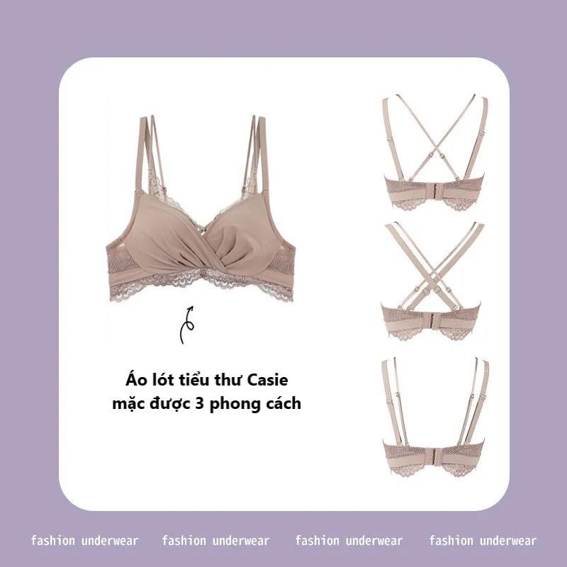 Áo lót su ren CASIE áo ngực không gọng đệm vừa phong cách tiểu thư AS305