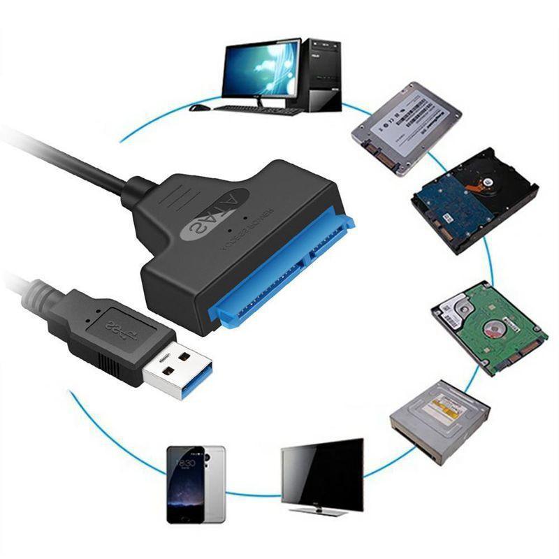 Cáp chuyển đổi đầu SDD SATA sang USB 3.0 màu đen cho ổ cứng 2.5 inch