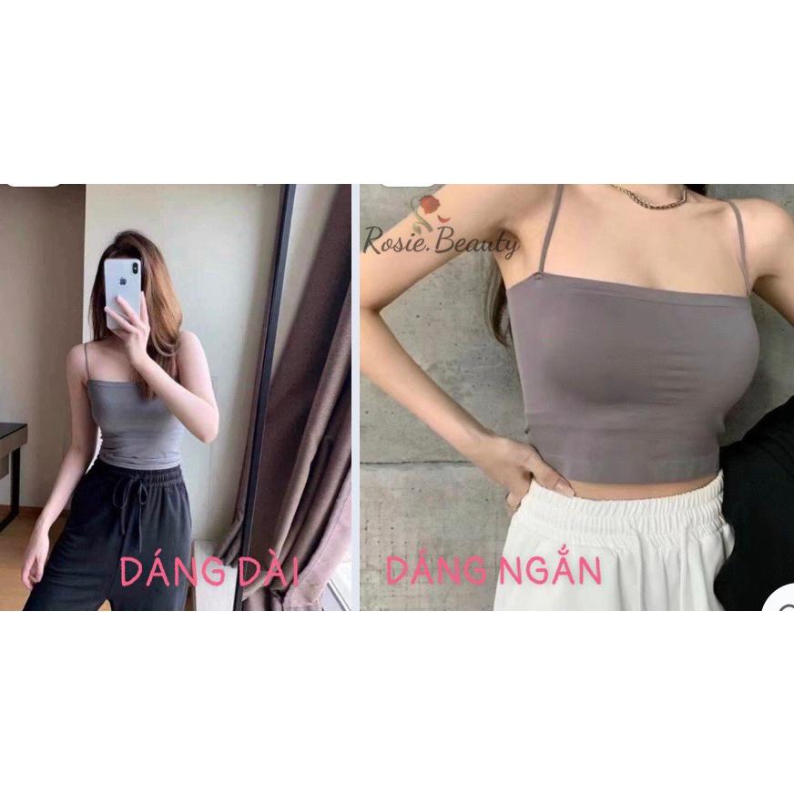 Áo bra cotton trơn cao cấp lót vest ngang ngực dạng ống 2 dây có miếng lót ngực AB/403