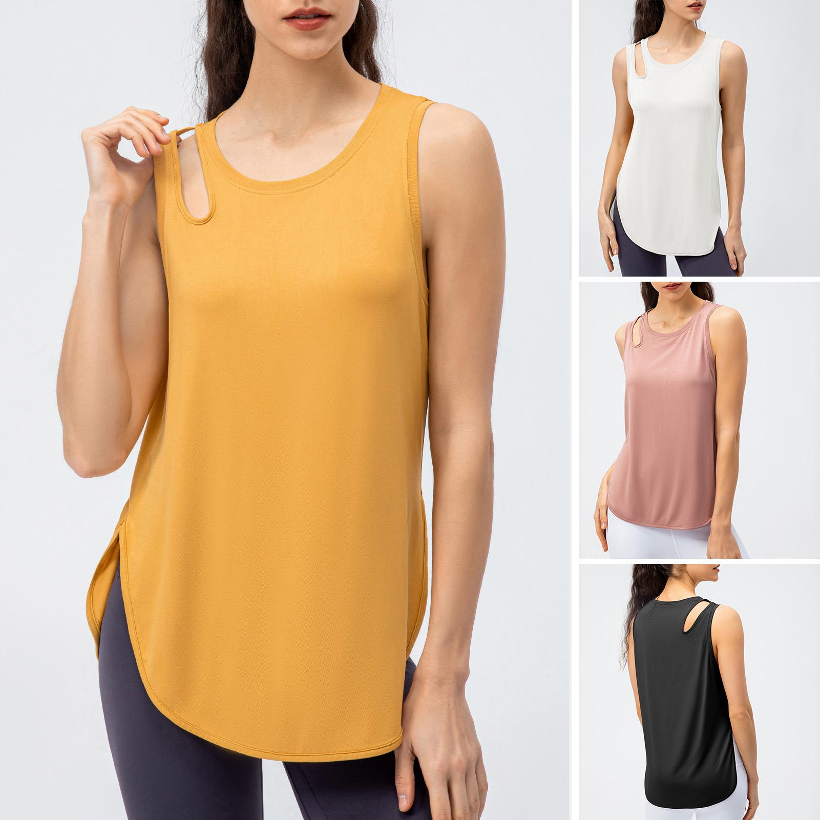 Áo thun nữ Tank Tops không tay thoáng khí nhanh khô để chạy bộ, luyện tập thể thao