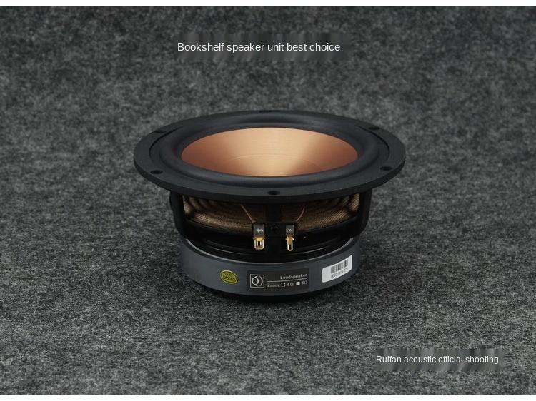 1 Cái Phát Sóng Ban Đầu FR-65YL-M 6.5 Inch Giữa Loa Trầm Khung Nhôm Đen Vàng Kim Cương Nhôm Đúc Sứ Lưu Vực 4-8 Ohm/60W Màu Sắc: Đen 8 Ohm