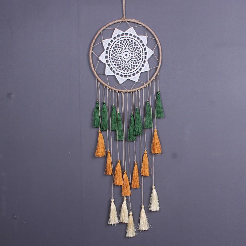 Dream catcher dây gai dệt tay phong cách cổ điển
