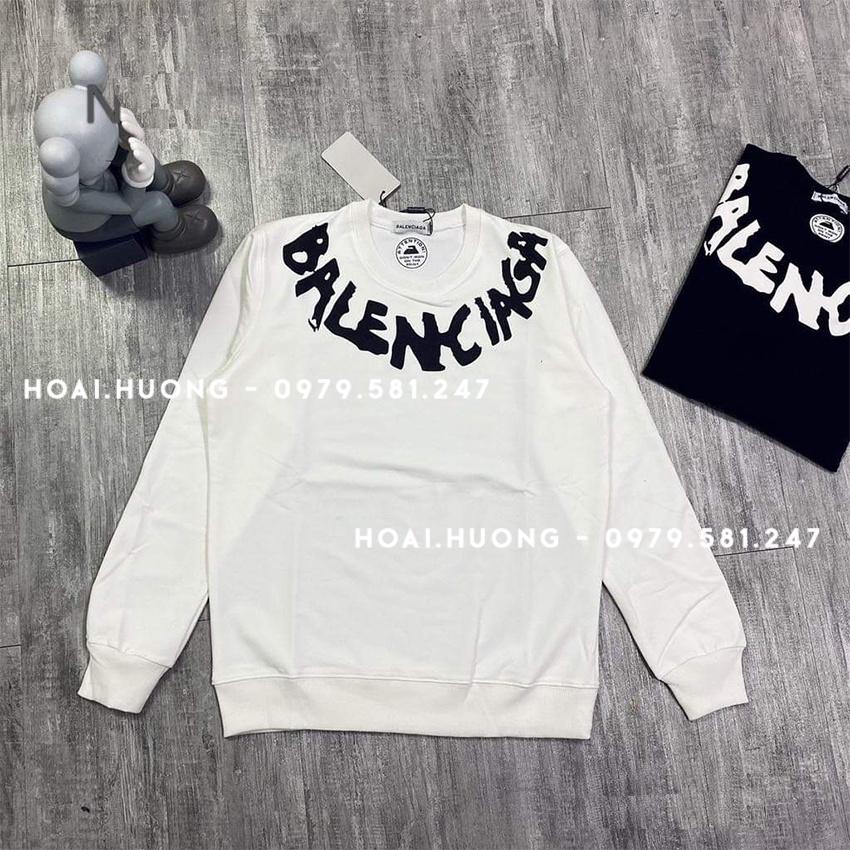 Áo Sweater Ba.Len Nỉ Bông In Nhiệt Nam Nữ Unisex Ảnh Thật Kèm Video