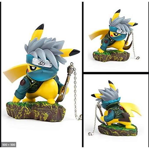 Mô Hình Pikachu Cosplay Kakashi xích kim loại 11cm