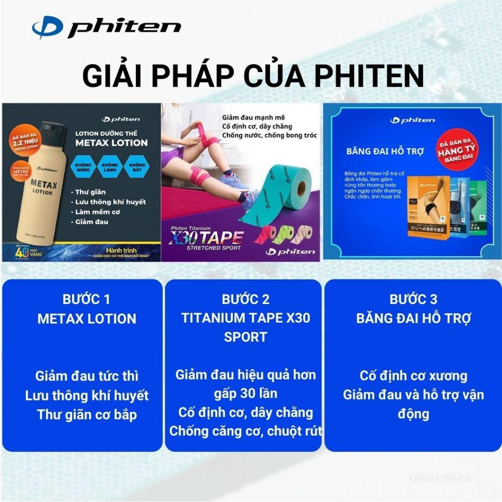 Băng dán cơ thể thao Phiten titanium x30 stretched sport