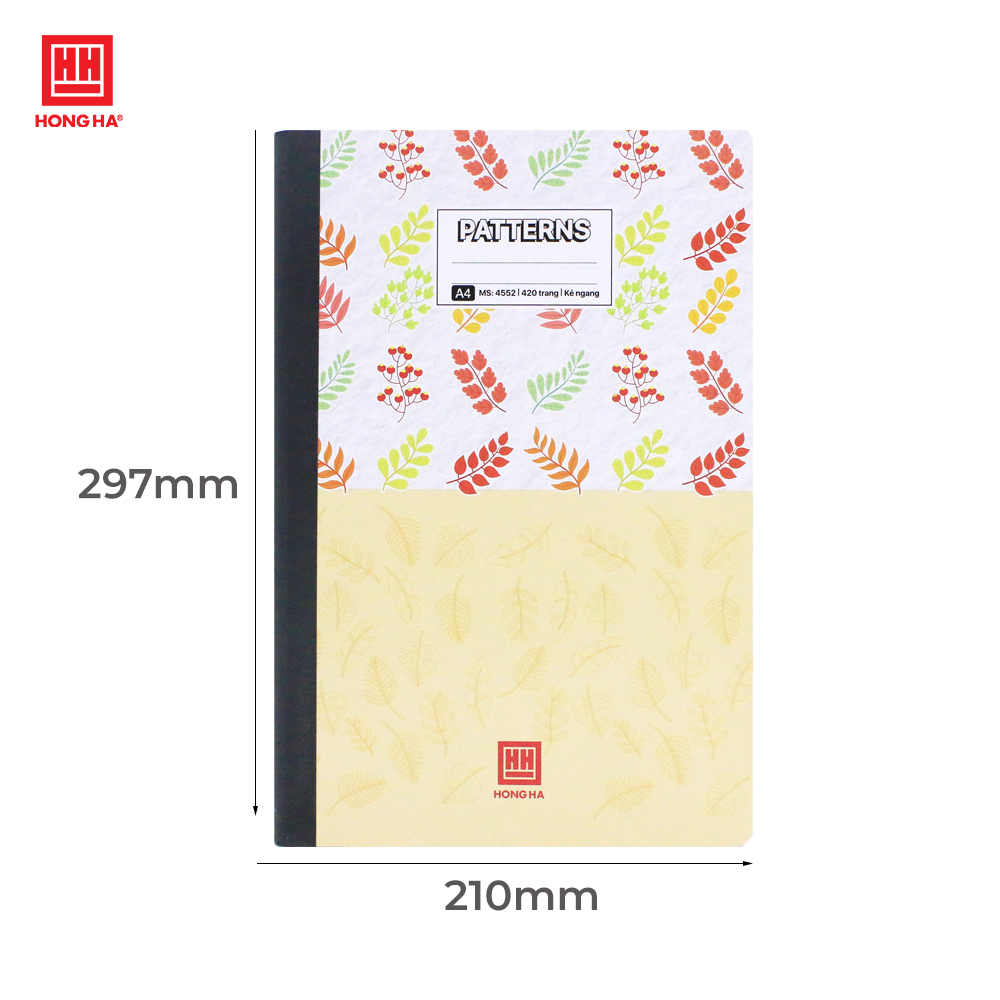Sổ bìa bồi A4 420 trang  Hồng Hà Patterns - 4552