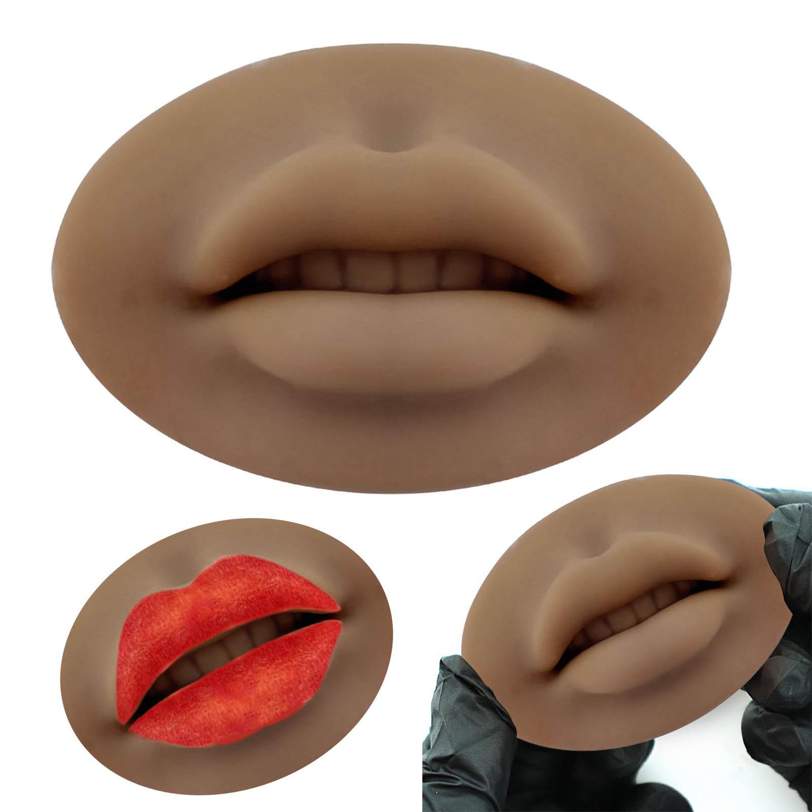 2x 5D Silicone Lips Practice Permanent Soft for Beginner Piercing Practicing