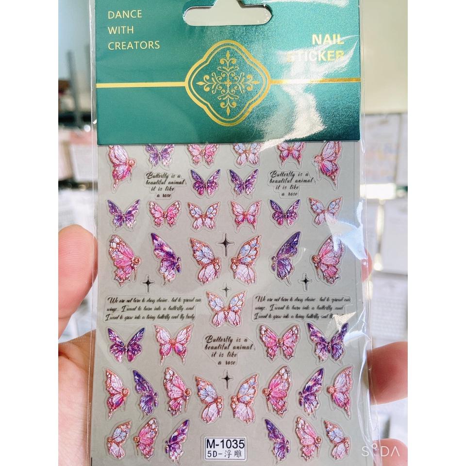 Stick dán móng 5D trang trí móng dành cho Nail 22k/tấm