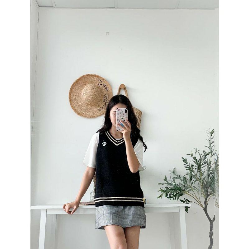 Áo len gile nữ - mac ngực - thời trang Hàn quốc