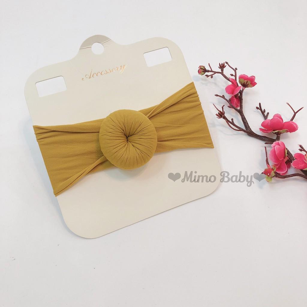 Băng đô cho bé - bản to xoắn tròn màu Retro Mimo baby BD16